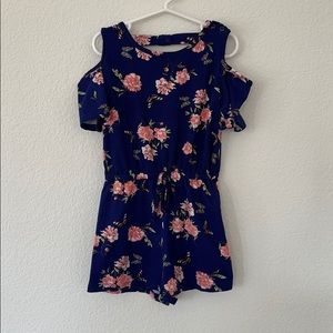 Cold Shoulder Floral Romper
